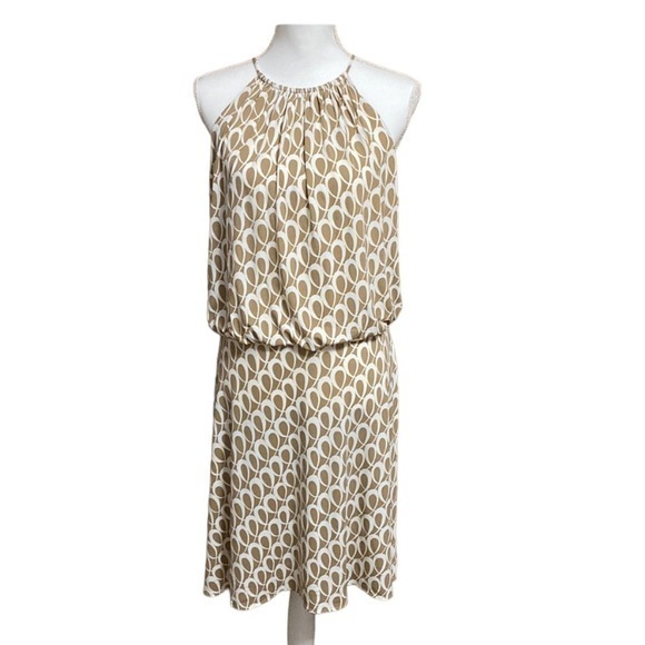 Maggy London Women’s Adjustable Tie Neck Sleeveless Dress